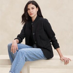 NWT Banana Republic Band-Collar Knit Blazer